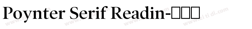 Poynter Serif Readin字体转换